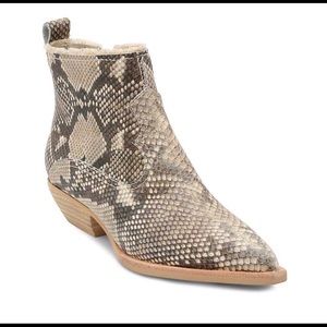 Dolce Vita Unity snakeskin booties